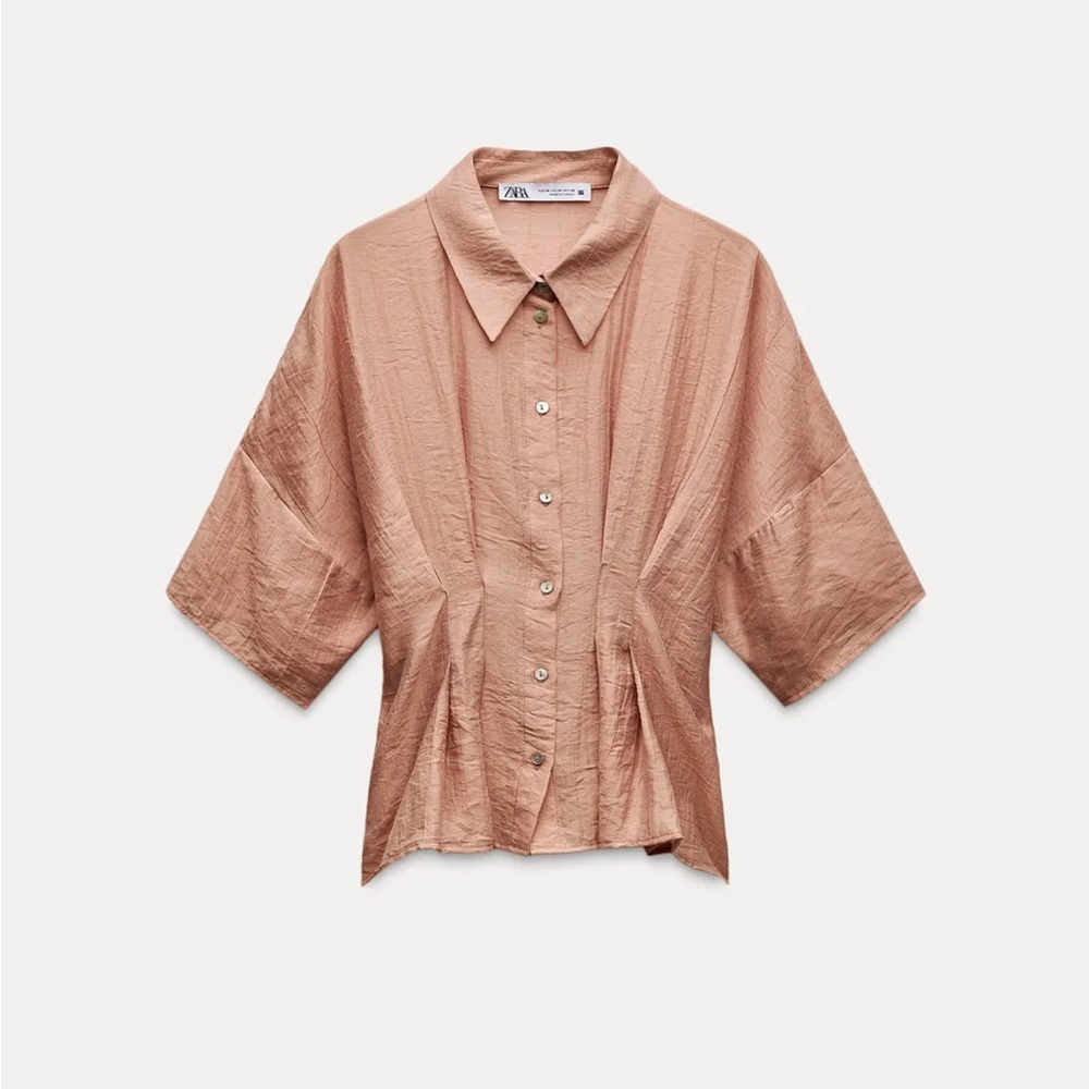 Zara pleated top NWT